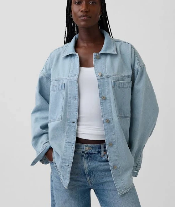 accessory Gap Women's Oversized Denim Shirt Jacket Gap $79