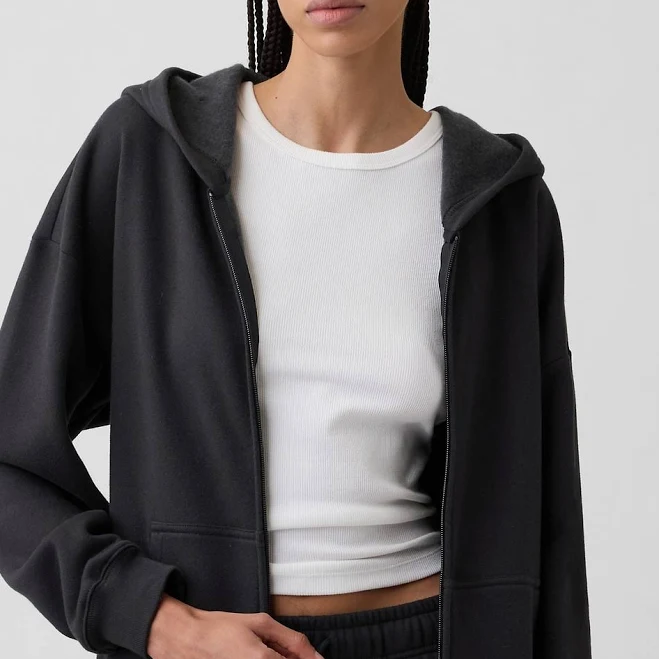 top Gap Women's Oversized Fleece Zip Hoodie Gap Factory $19.49