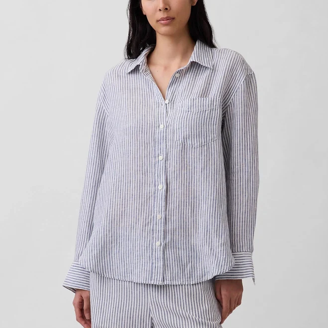 top Gap Women's Oversized Linen Shirt Gap $89.95