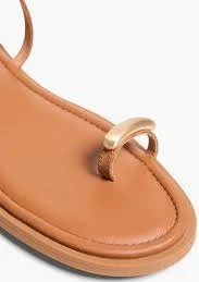 shoes Geo embellished leather sandals - tan - EU 36 theoutnet.com $81