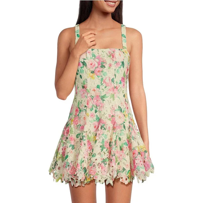 dress Gianni Bini Alice Floral Eyelet A-Line Dress Dillard's $249