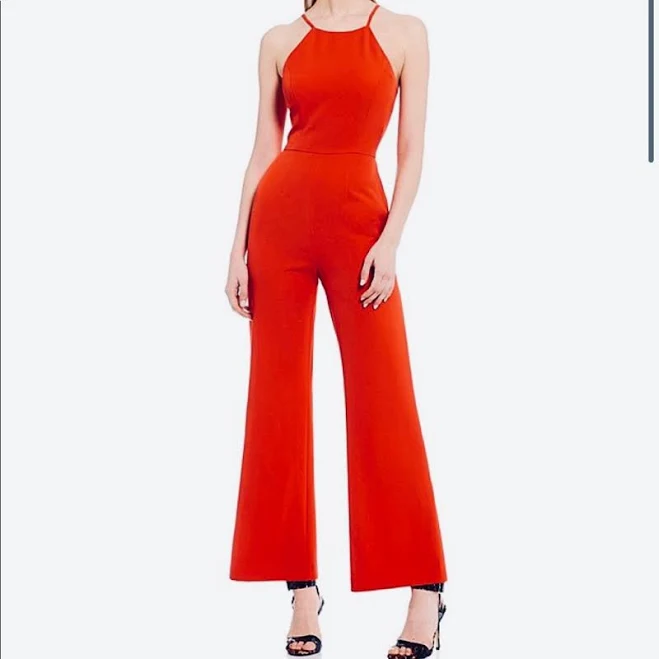 jumpsuit Gianni Bini Kara Halter Neckline Wide Leg Crepe Jumpsuit Poshmark $35