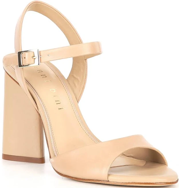 shoes Gianni Bini Women's Durant Leather Block Heel Dress Sandals Dillard's $99.99
