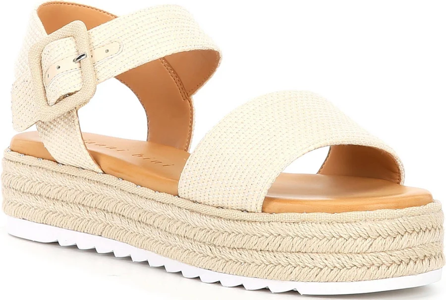 shoes Gianni Bini Women's Keegan Raffia Espadrille Platform Sandals Dillard's $79.99