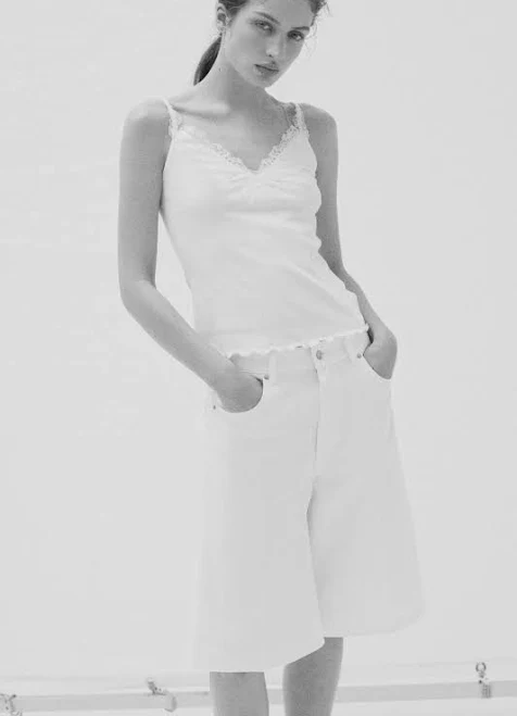 top H&M Ladies Lace-Trimmed Camisole Top H&M $19.99