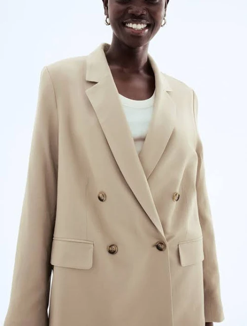 outerwear H&M Ladies Linen-Blend Blazer H&M $44.99