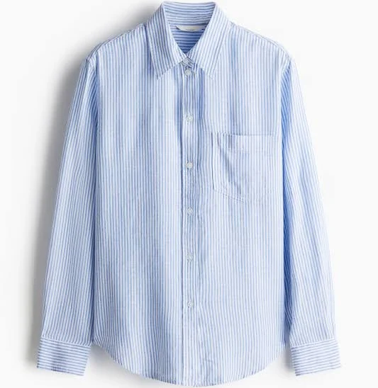 matching set H&M Ladies Linen-Blend Shirt H&M $29.99