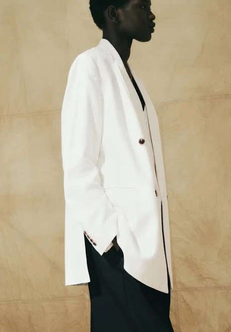 accessory H&M Women Cream Linen-blend blazer H&M $74.99