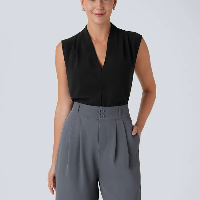 top Halara V Neck Sleeveless Work Blouse halara $24.95