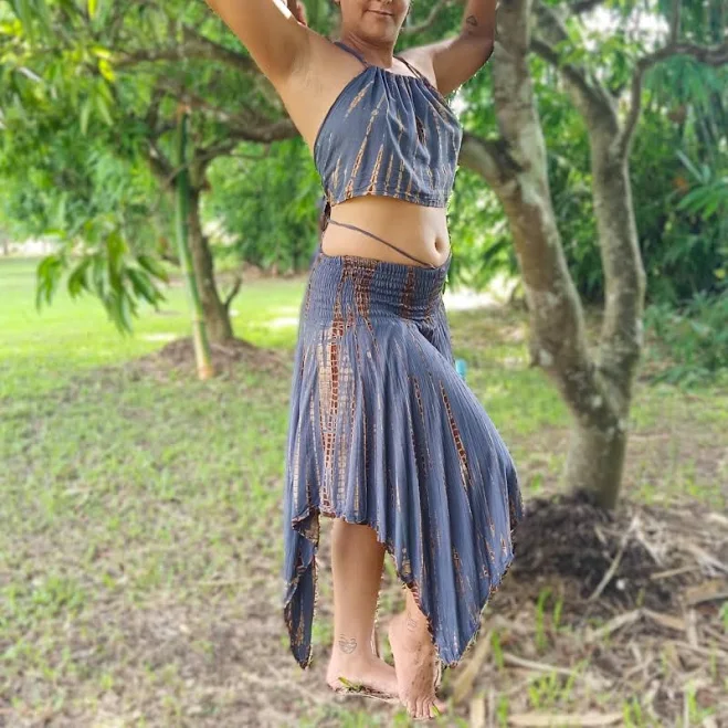 two piece set Halter Top and Fae Skirt Outfit Etsy - LotusTribeClothing $56