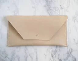 bag Hand Stitched Cream Leather Clutch Bag, Minimalist Envelope Style Etsy $52.06