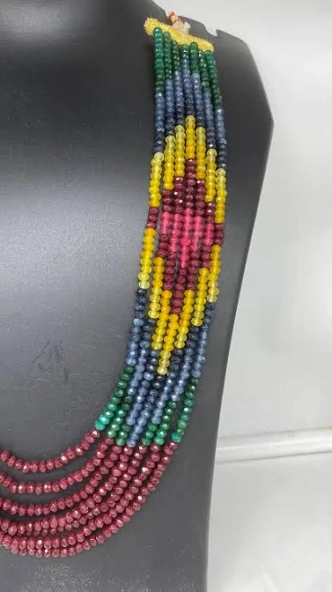 accessory Handmade Beaded Multi Gemstone Necklace Etsy - Afsargems96 $105