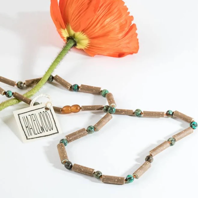 accessory Hazelwood + Turquoise Jasper Necklace CanyonLeaf $44