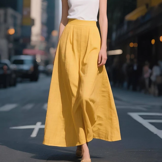 skirt High Waist Flowy Linen Cotton Maxi Skirt Etsy - Seller $40.92