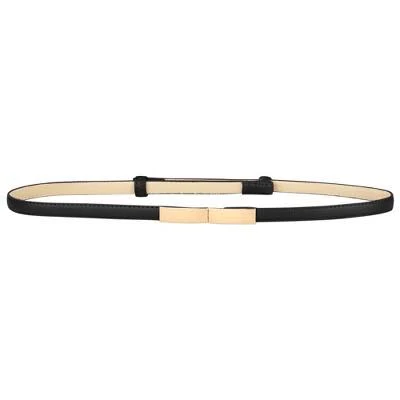 accessory Inspire Chic Women's Skinny Faux Leather Waistband with Gold Buckle Target $15.99