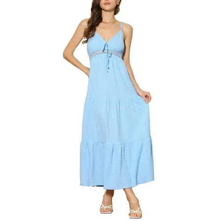dress Inspire Chic Women's Spaghetti Strap Flowy Tiered Maxi Dress Walmart - Tasharina Corp $42.99