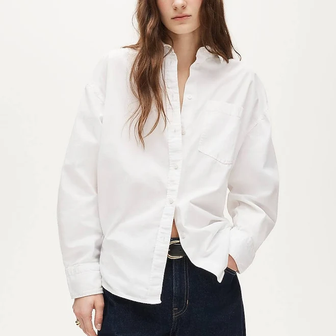 outerwear J.Crew Women's Étienne Oversized Oxford Shirt J.Crew $74.5