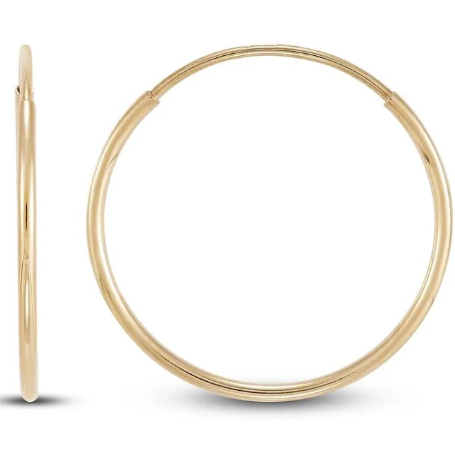 accessory Jared 14K Yellow Gold Endless Hoop Earrings Jared Jewelers $75