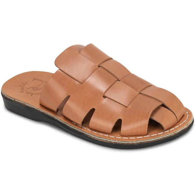 shoes Jerusalem Sandals Men's Sailor Leather Braided Mule Slide Jerusalem Sandals $85.95
