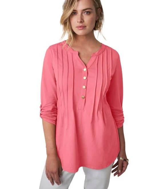 top Jessica London Women's Plus Size Stretch Pleated Tunic Nordstrom $44.19