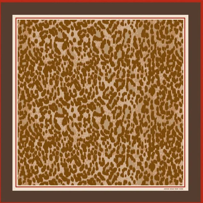accessory Jessie Zhao New York Women's Leopard Allure Double Sided Silk Scarf Nordstrom $63