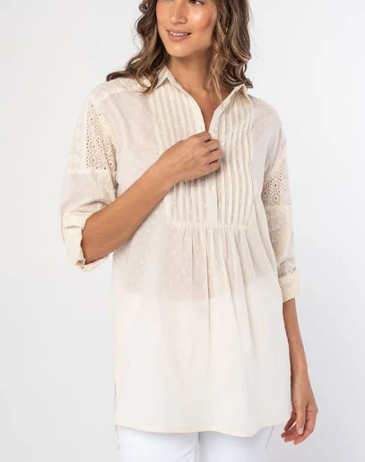 top June Embroidered Tunic Shirt Lovestitch $80