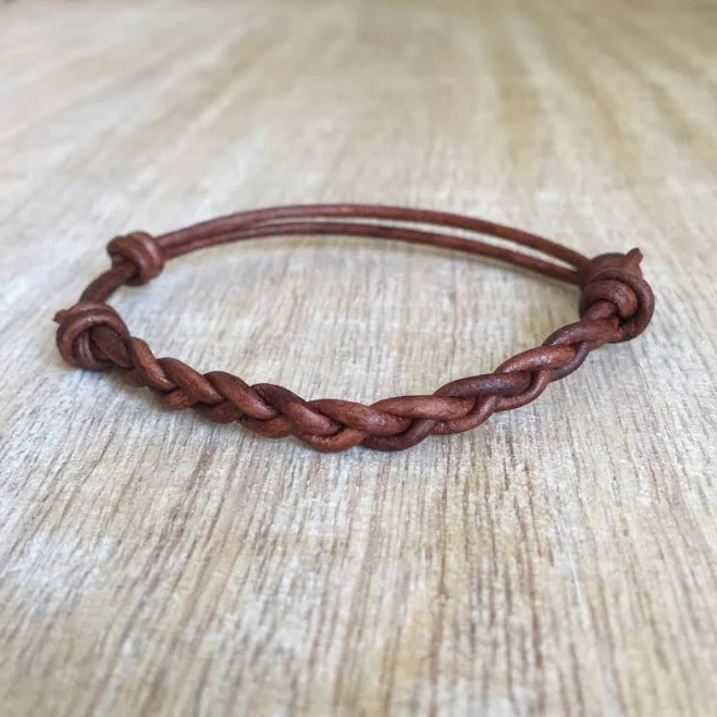 accessory Juno Braided Leather Bracelet Etsy - Fanfarria $10.75