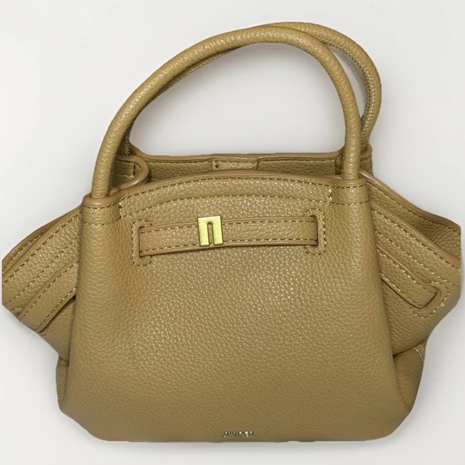bag Jw Pei Mini Top Handle Bag Tan Vegan Leather Gold Hardware Structured eBay $64