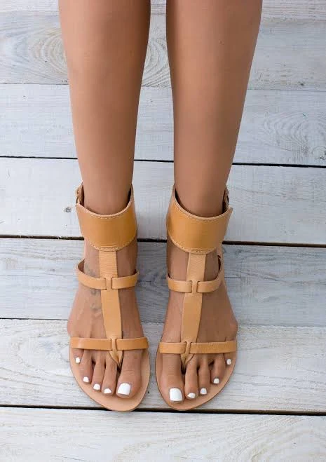 shoes Kasos Women's Natural Leather Gladiator Sandals Etsy - GreekLeatherLab $60.18