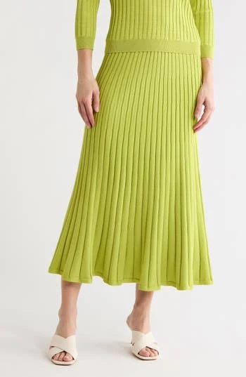 skirt KAY Unger Women's Rib Knit Mid Skirt Nordstrom Rack $29.97