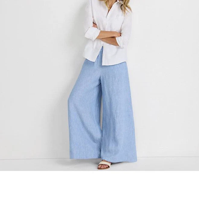 pants Lands' End Women's Linen High Rise Palazzo Pants Lands' End $104.95