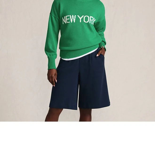 shorts Lands' End Women's Petite Sport Knit High Rise Pleated Bermuda Shorts Lands' End $32.97