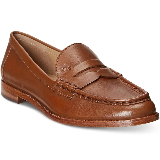 shoes Lauren Women's Ralph Lauren Wynnie Burnished Leather Loafers Macy's $195