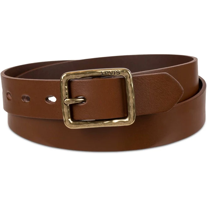 accessory Levi's Women's Hammered Center Bar Buckle Casual Leather Belt Macy's $48