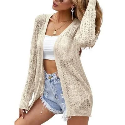 accessory Lightweight Breathable Crochet Open Front Cardigan Target $34.99