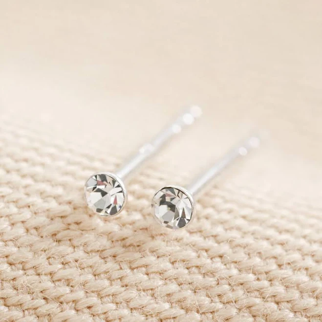 accessory Lisa Angel Sterling Silver Crystal Stud Earrings Lisa Angel International $25