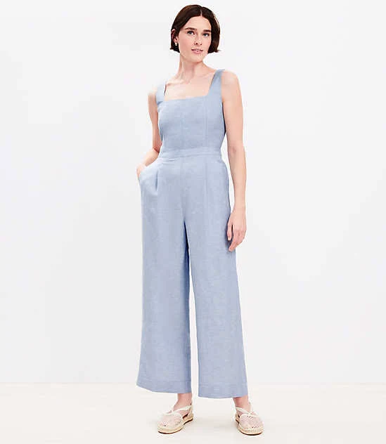 jumpsuit Loft Women's Linen Blend Square Neck Jumpsuit LOFT $41.98