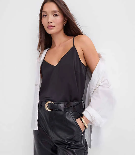 top Loft Women's Satin Strappy Cami Top LOFT $18.85