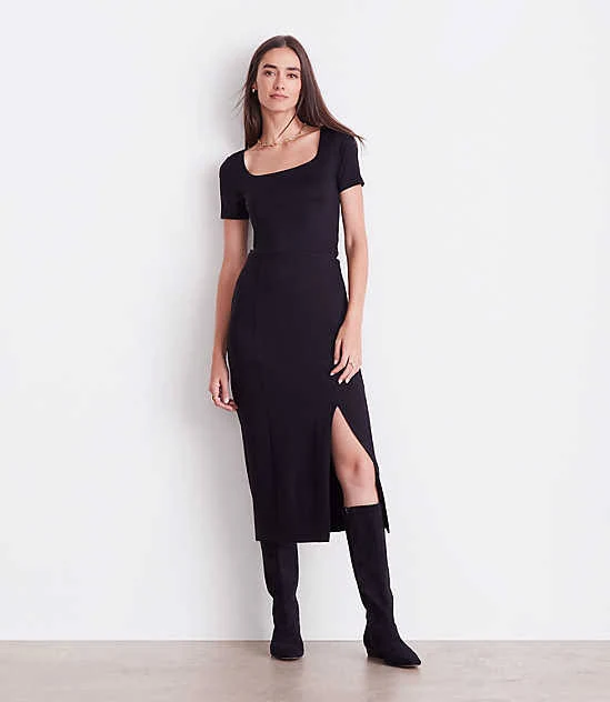 top Loft Women's Versa 360 Knit Square Neck T-Shirt LOFT $19.97