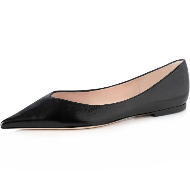 shoes LOU.EARL Vivienne Italian Leather Pointed Toe Flats LOU.EARL $320