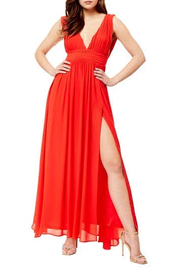 dress Love By Design Women's Dresses Love By Design Athen Plunging V-Neck Maxi Dress Nordstrom Rack $39.97