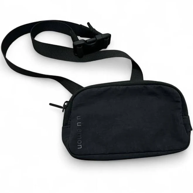 bag Lululemon Mini Black Nylon Crossbody Bag with Adjustable Strap Depop $14
