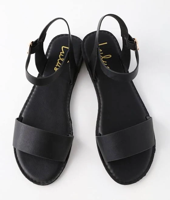 shoes Lulus Hearts and Hashtags Vegan Friendly Flat Sandals Lulus $19