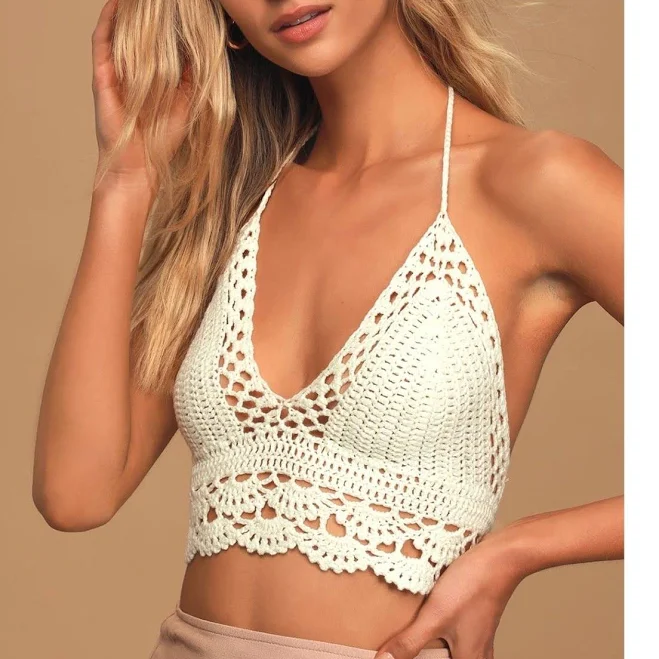 top Lulus Let's Run Away Crochet Halter Top eBay - yeno08 $18