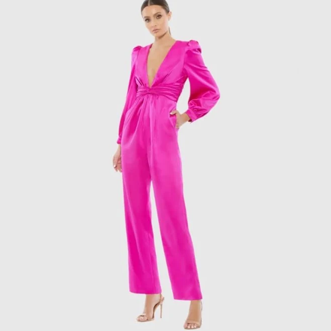 jumpsuit Mac Duggal Deep V Jumpsuit Poshmark $75