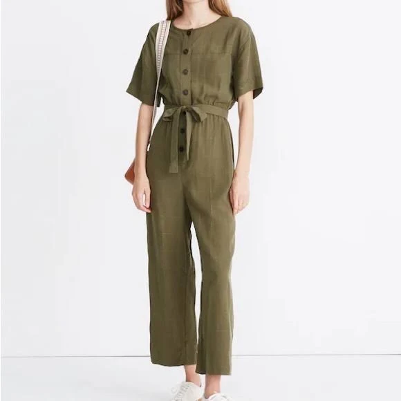 jumpsuit Madewell Women's Short Sleeve Belted Jumpsuit Poshmark $45