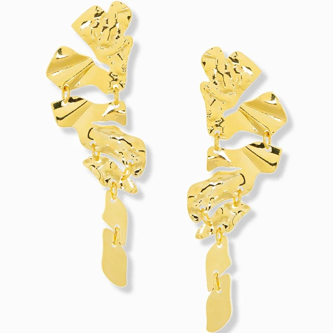 accessory Marlyn Schiff Hammered Geometric Drop Earrings Marlyn Schiff Jewelry $66