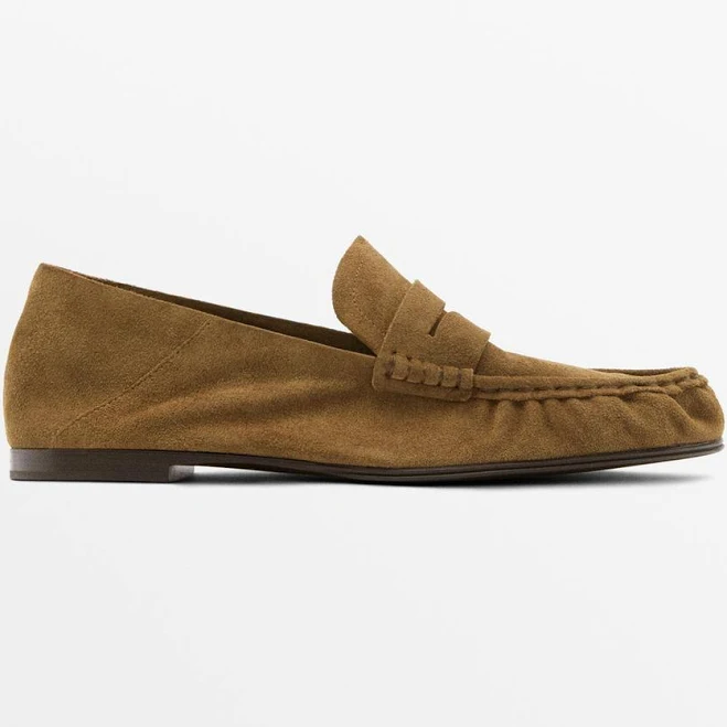 shoes Massimo Dutti Women's Soft Split Leather Loafers Massimo Dutti $200