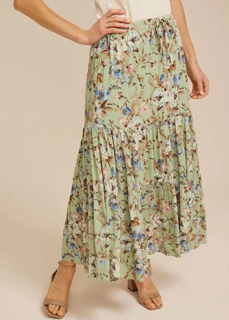 skirt maurices Women's Floral Tiered Maxi Skirt Maurices $39.99
