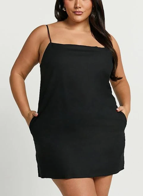 dress Mavie Mini Linen Strappy Shift Dress Showpo $72